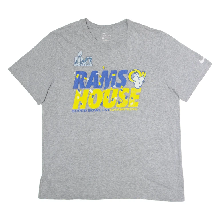 NIKE Rams House Mens T-Shirt Grey USA L