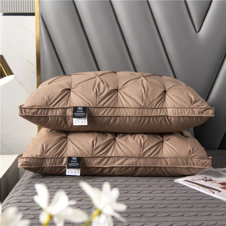 White Goose Down Pillow with Cotton Cover