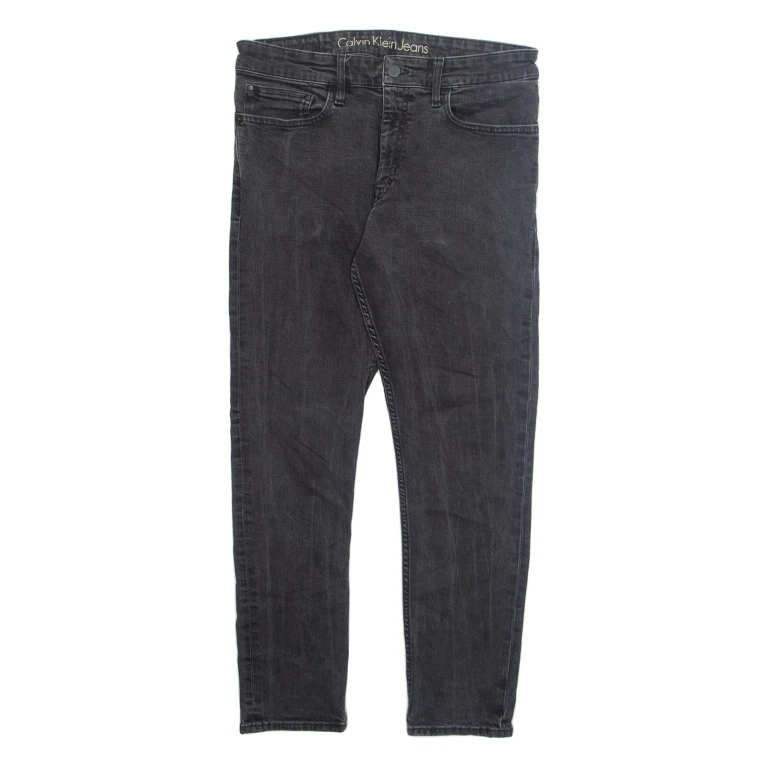 CALVIN KLEIN JEANS Mens Jeans Grey Regular Skinny W34 L30