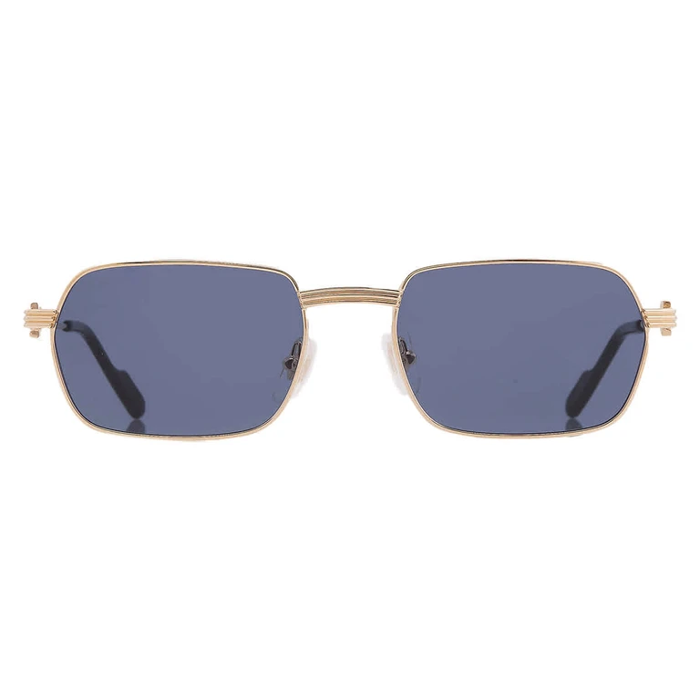 Cartier Blue Rectangular Mens Sunglasses CT0463S 003 56