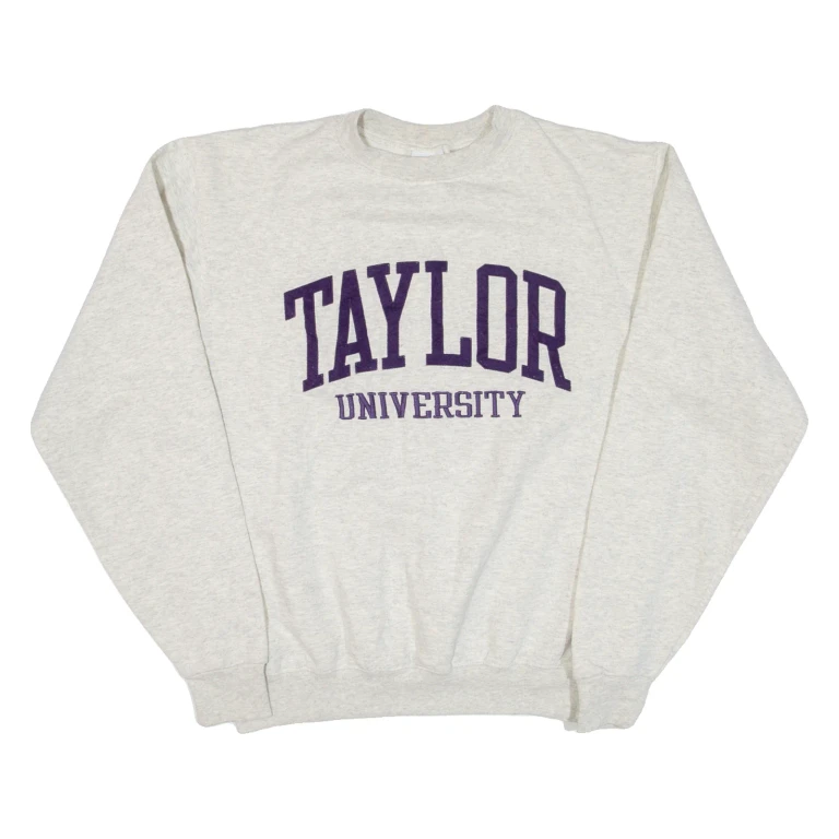 CHAMPION Taylor University Mens Sweatshirt Grey USA S