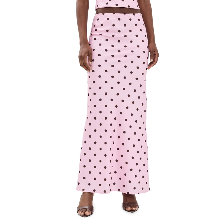 Runaway the Label Blaine Maxi Skirt MUSK/CHOC POLKA M
