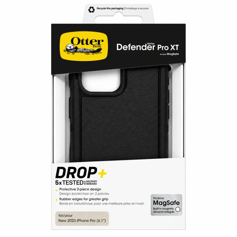 iPhone 15 Pro Defender Series Pro XT Case - Black: Scratch & Bump Resistant