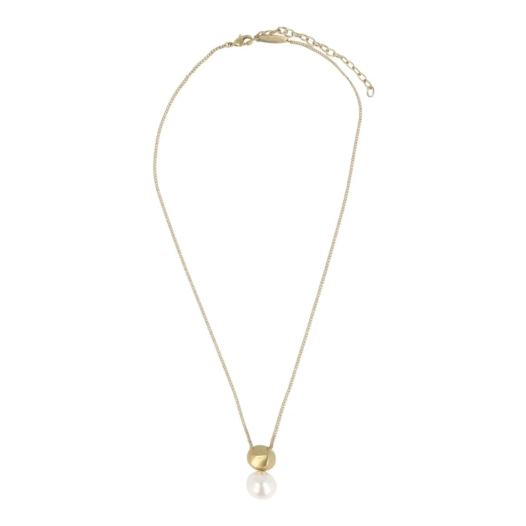 Sculptural Pendant Faux Pearl Necklace