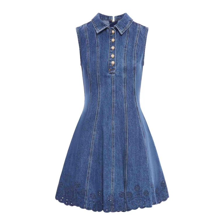 Self Portrait Robe Courte - Bleu (SS26820SBLUE)