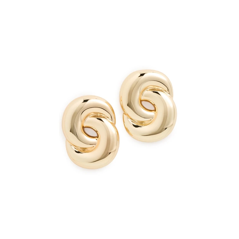 Luv Aj The Solstice Knot Stud Earrings Gold One Size