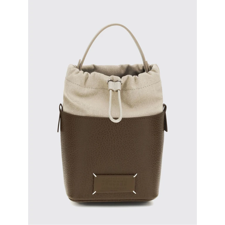 5AC Grained Leather and Canvas Bucket Bag (SB1WG0087P8844HB322)