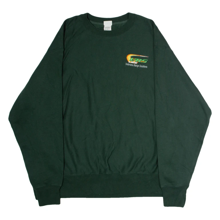 CHAMPION REVERSE WEAVE VRS Live Mens Sweatshirt Green Crew Neck USA 2XL