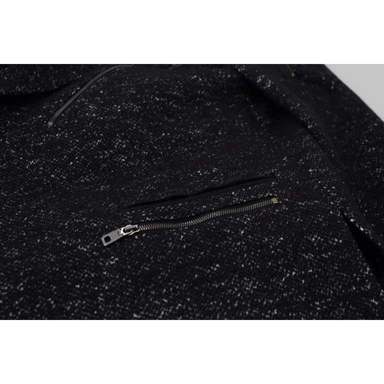 Dolce & Gabbana Black Wool Double Breasted Coat Men Jacket Clothing - Men
