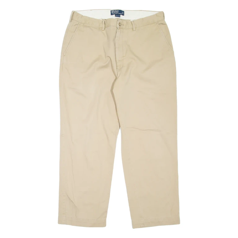 POLO RALPH LAUREN Chino Mens Trousers Beige Regular Tapered W36 L30