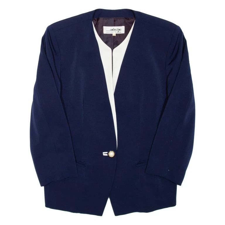Womens Blazer Jacket Blue Viscose L