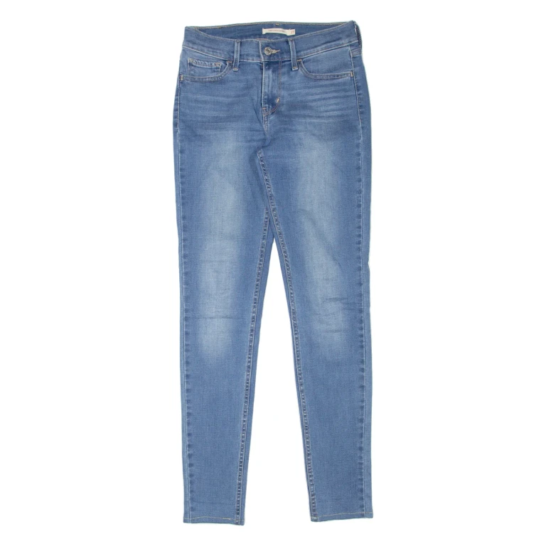 LEVI'S 710 Womens Jeans Blue Slim Skinny Stone Wash W27 L29