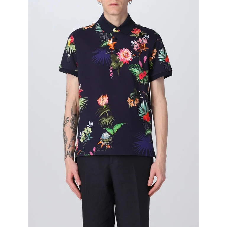 Jersey Polo Shirt with Floral Print (1Y8009442200)