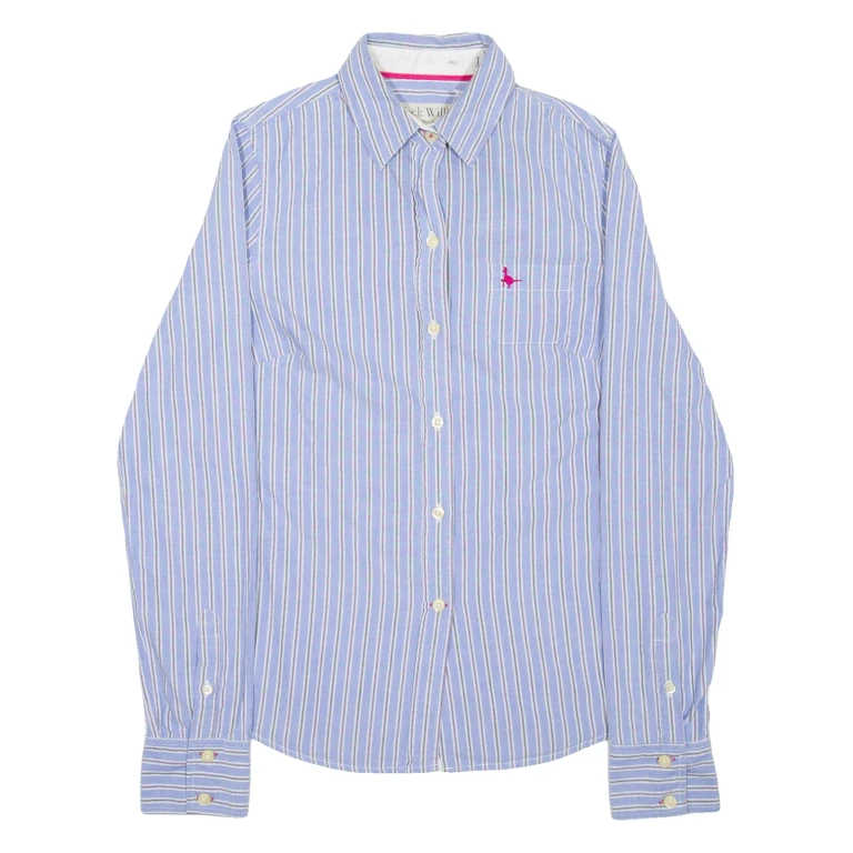 JACK WILLS Womens Shirt Blue Striped Long Sleeve S
