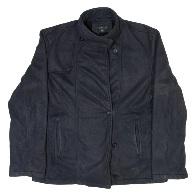 BEN SHERMAN Mens Overcoat Jacket Black M