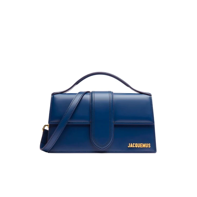 Jacquemus Dark Navyleather Le Grand Bambino Handbag Blue Bag - Women