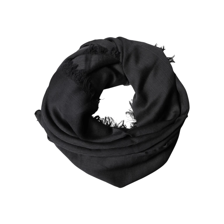 Dolce & Gabbana Black Lace Stole Neck Wrap Shawl Scarf Se+wo+ws - Men