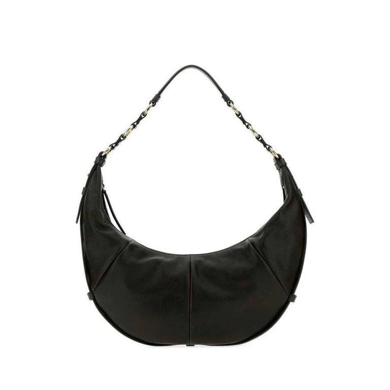 Black Leather Saharienne Shopping Bag Nero Borse A Mano