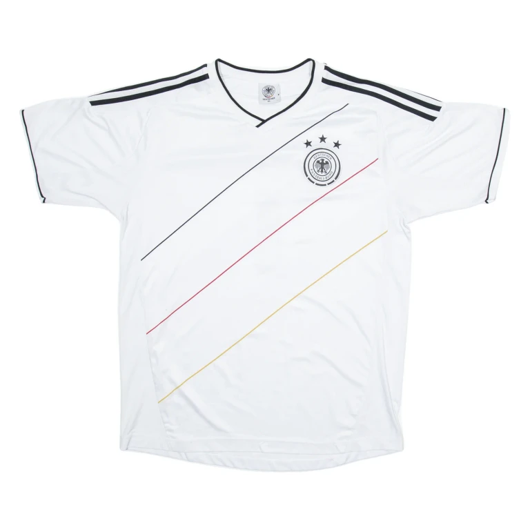 DEUTSCHER Fussball-bund Mens Football Shirt Jersey White V-Neck XL