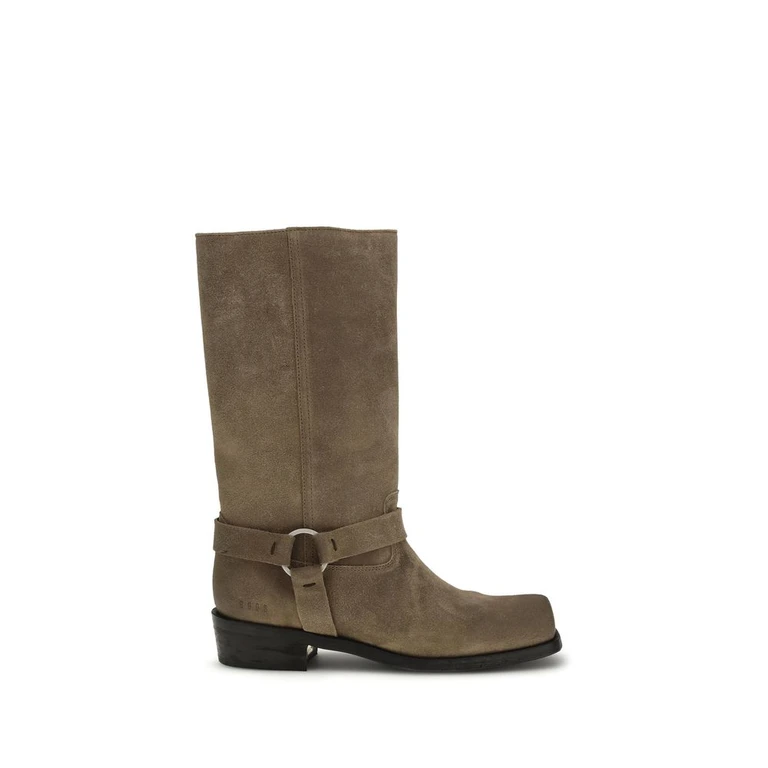 Golden Goose Beige Calf Leather Bos Taurus Lace-Up Boots - Women