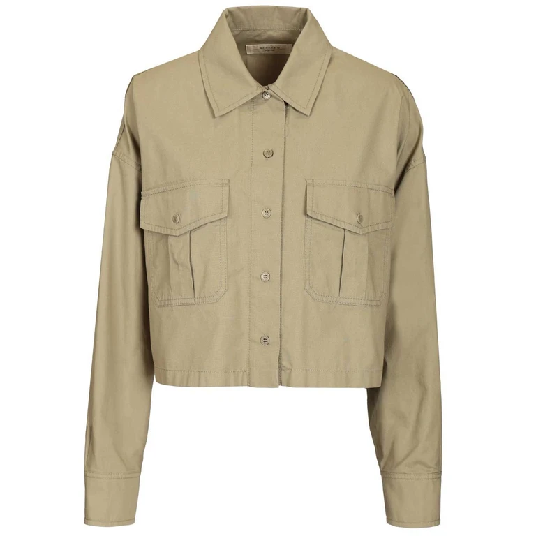Weekend Max Mara Boxy shirt Green Cotone Jacket - Women