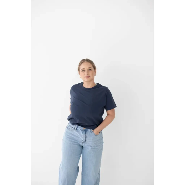 The Mom Tee in Navy
