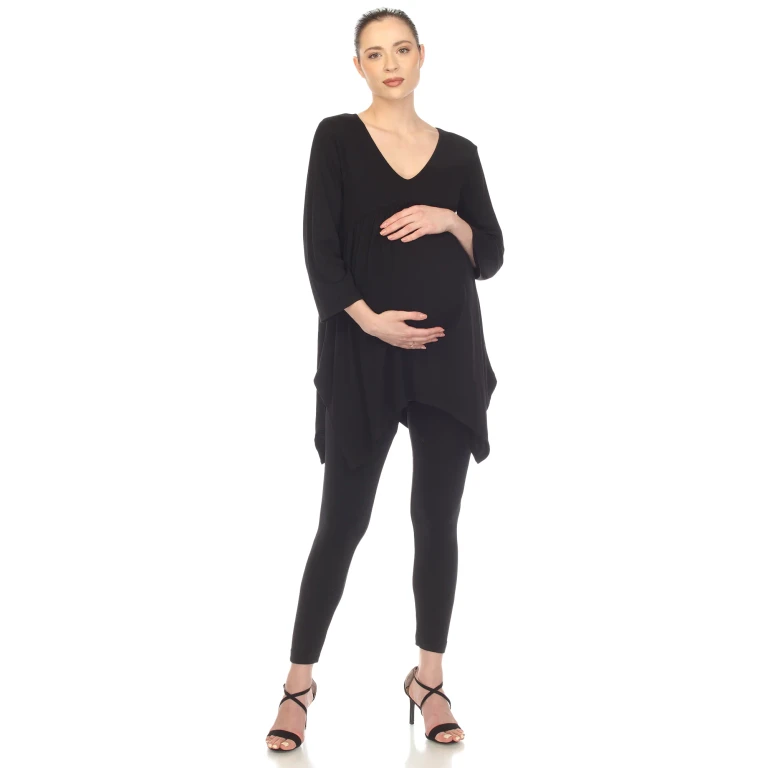 Maternity Empire Waist V-Neck Tunic Top