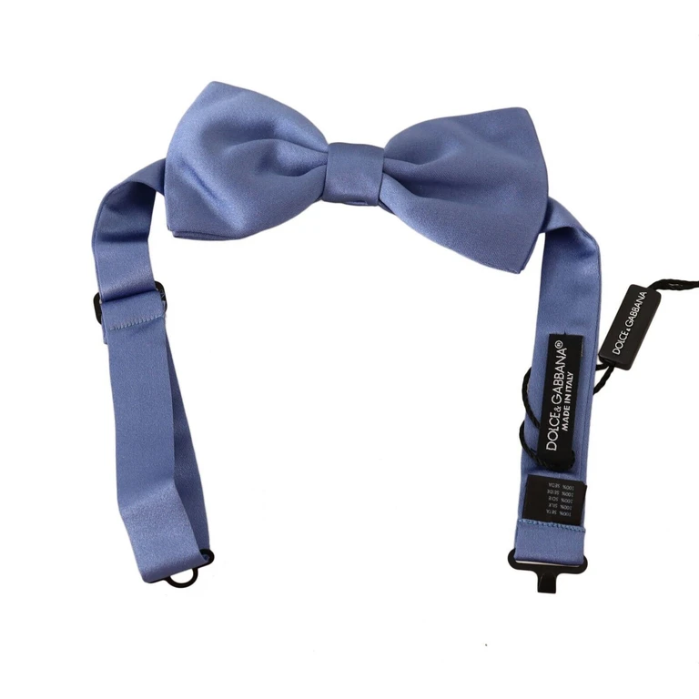 Dolce & Gabbana Purple Silk Adjustable Neck Papillon Bow Tie - Men