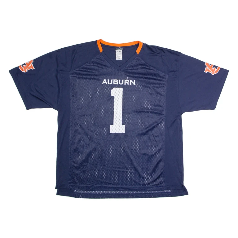 KNIGHTS APPAREL Auburn Tigers #1 Mens Jersey Blue USA V-Neck XL