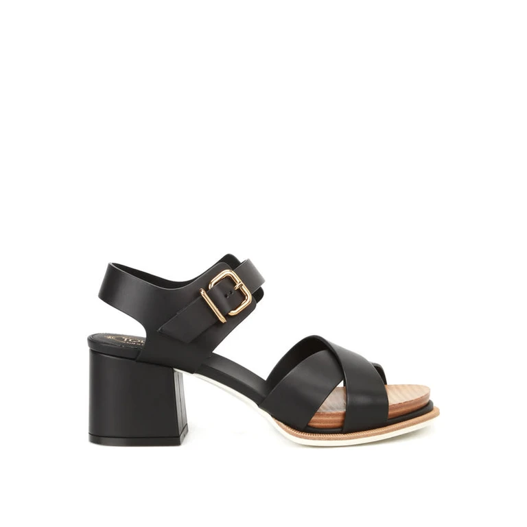 Tod's Smooth Leather Heeled Sandals