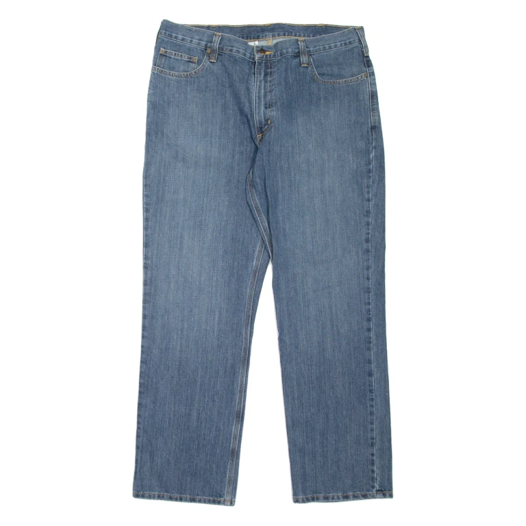 CARHARTT Workwear Mens Jeans Blue Relaxed Straight W38 L32