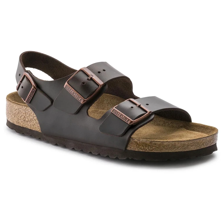 Milano Soft Footbed Smooth Leather Amalfi Testa Di Moro Sandals