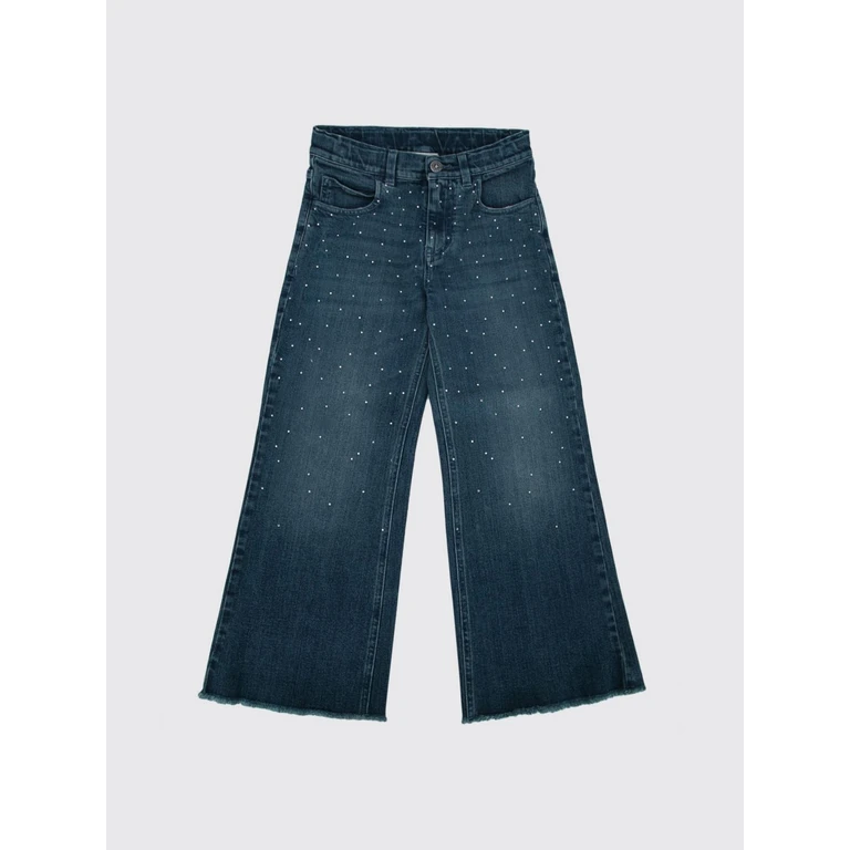 Boy's Rhinestone Embellished Flare Jeans in Cotton Denim (GKP02622P00247950765)