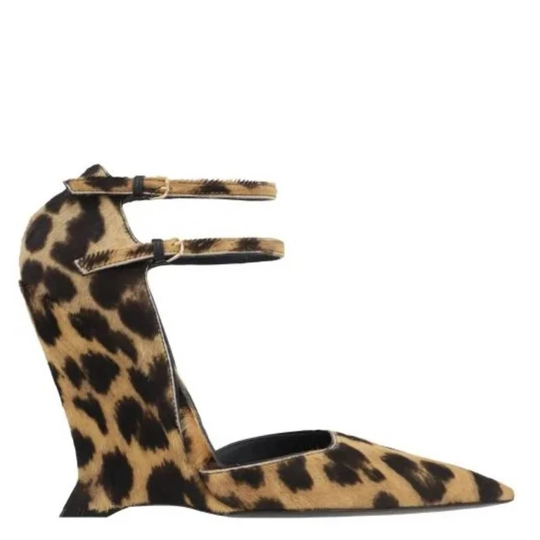 Vidya Leopard-Print Wedge Pumps