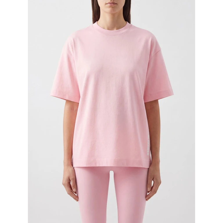 T-shirt en coton à épaules tombantes coupe décontractée