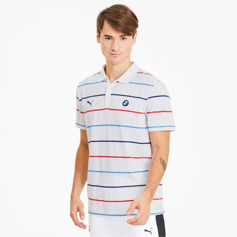 Men's Bmw Motorsport Striped Polo Polos