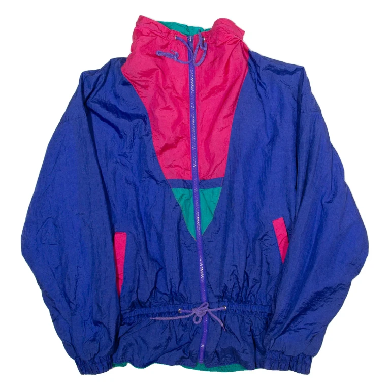 CASUAL Mens Shell Jacket Blue Nylon M