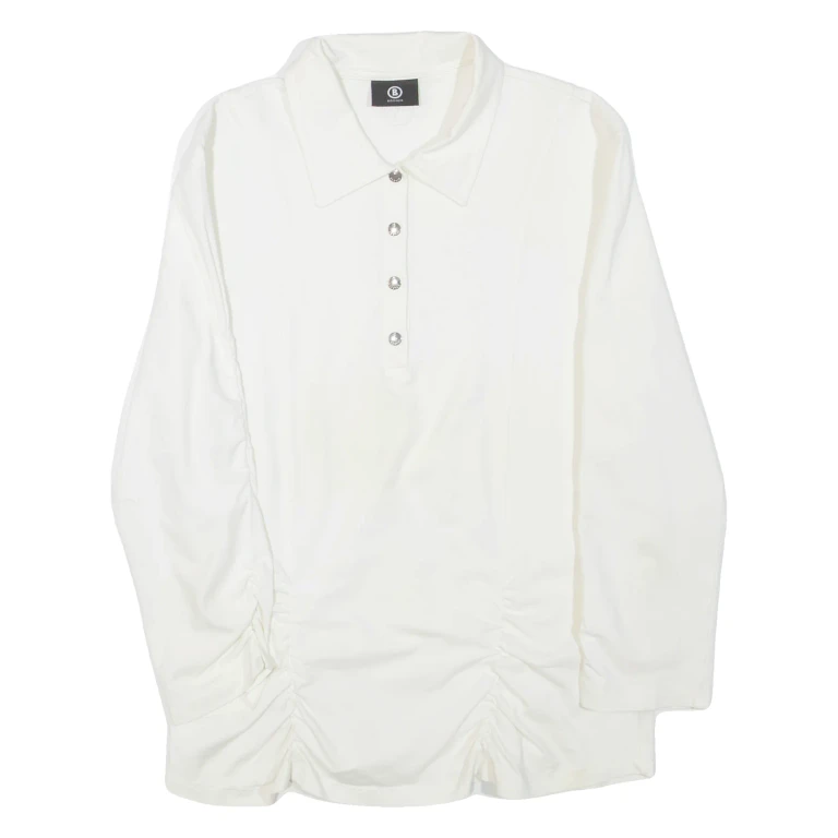 BOGNER Womens Shirt White Collared Long Sleeve M