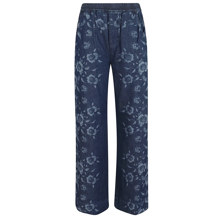 Pinko Pantalón de mezclilla floral