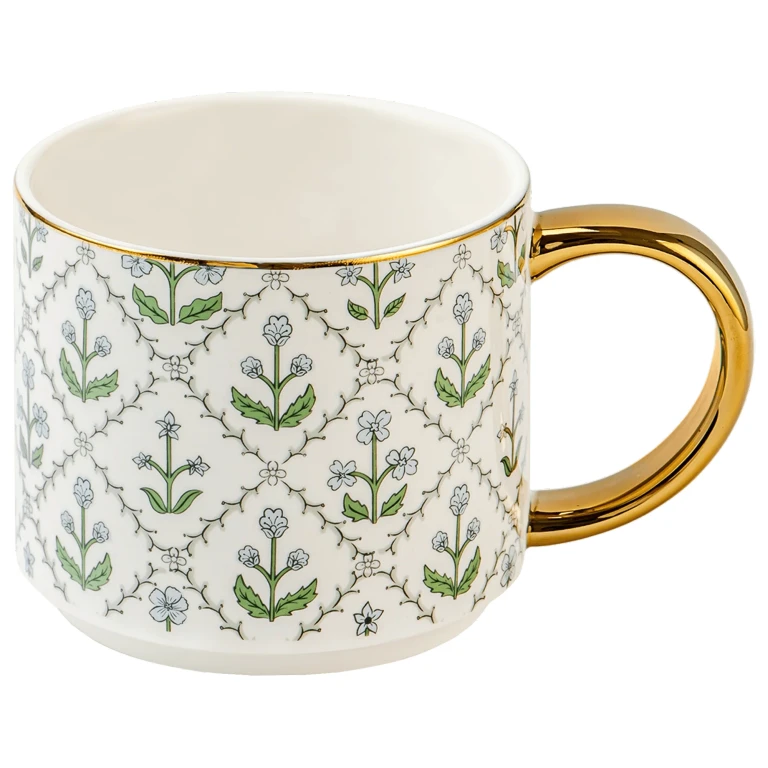 Floral Quilt 14 oz Coffee Mug