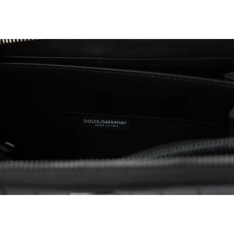 Dolce & Gabbana Brown Exotic Leather Zip Around Continental Clutch Wallet - Men