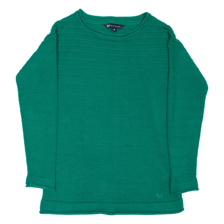 CREW CLOTHING Womens Jumper Green Tight Knit S