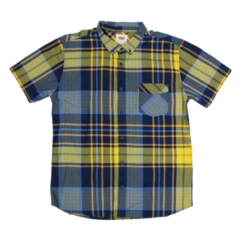 LEVI'S Mens Shirt Blue Check L
