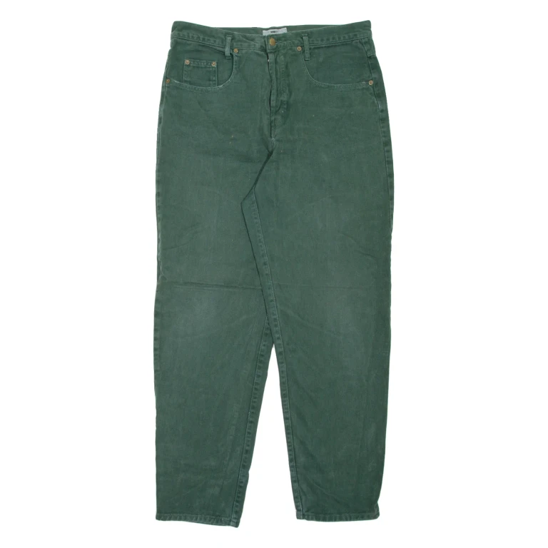 GUESS By George Marciano Womens Jeans Green Regular Mom 90s W32 L30