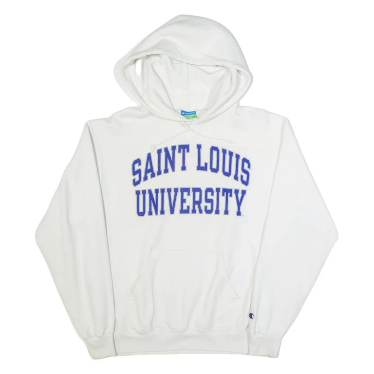 CHAMPION Saint Louis University Mens White Hoodie USA M