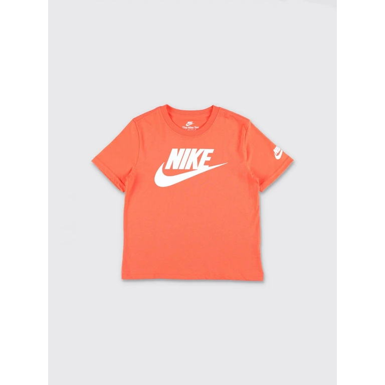 Boy's Cotton Blend T-shirt with Crew Neck and Contrast Logo (86J575N33)