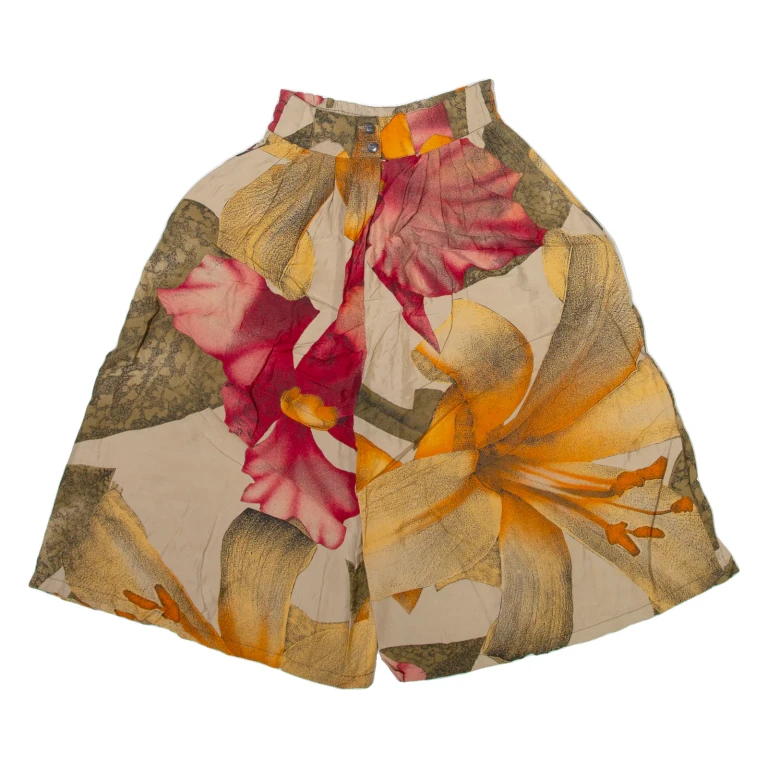 MISS BRITT Womens Casual Shorts Beige Relaxed Floral XXS W24