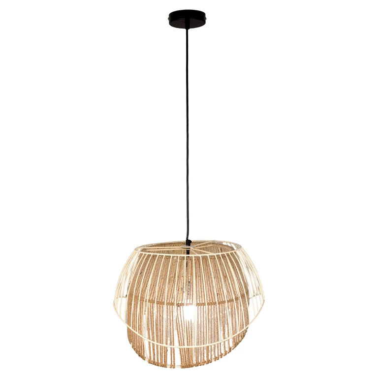 Hanging Lamp - Ivory, Natural & Black