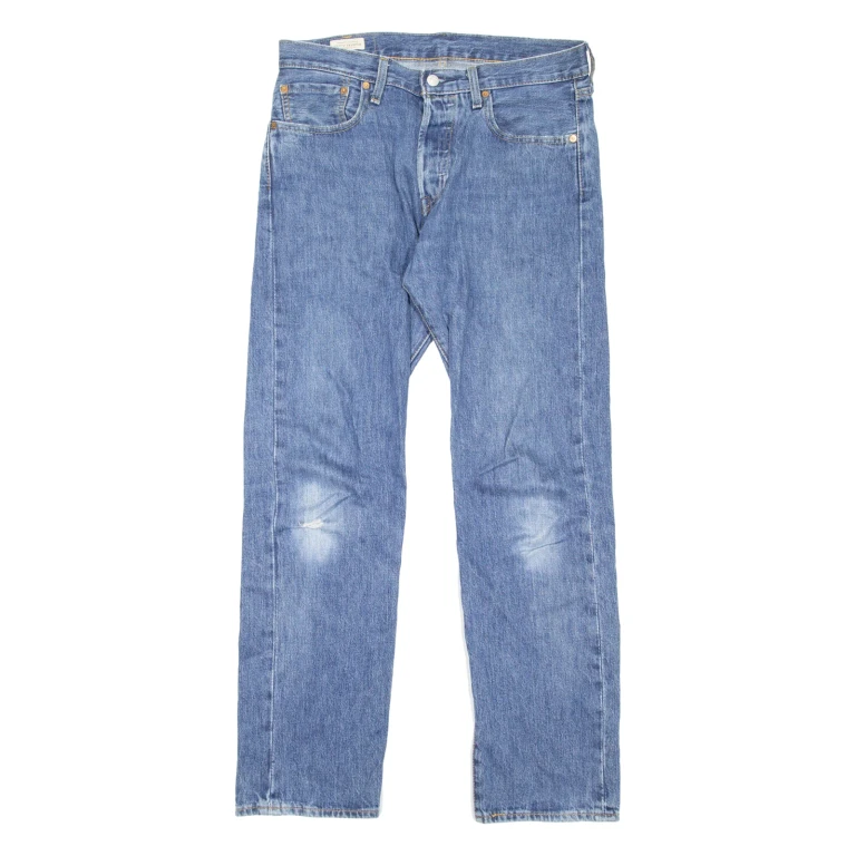 LEVI'S 501 BIG E Jeans Mens Blue Regular Straight Stone Wash W32 L32