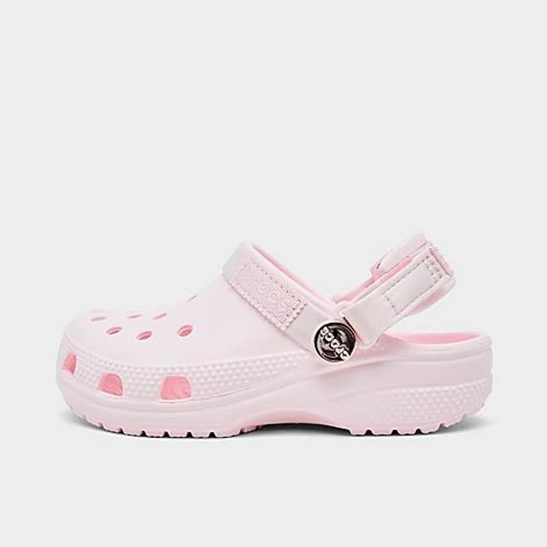 Crocs Girls' Toddler Classic Satin Clog Shoes in Bubble Ice Size: 4.0